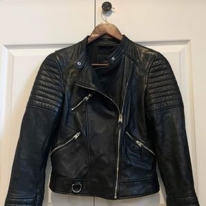 Zara Real Leather Jacket Size Medium